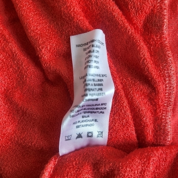 New Sundry Anthro Love Star Print Red Hoodie Pullover Sweatshirt NWT 2/Medium - Picture 10 of 10